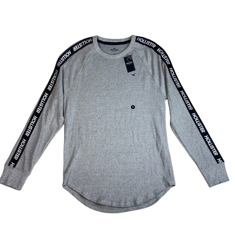 HOLLISTER Men's Long Sleeve Thermal Pullover Crew Neck Medium